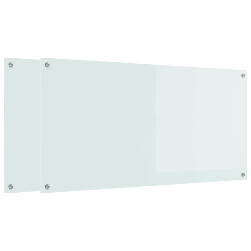 Load image into Gallery viewer, Vidaxl keuken spatscherm 2 pcs wit 120 x 60 cm gehard glas
