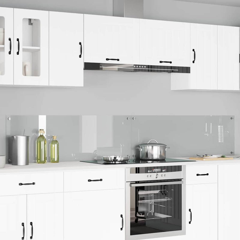 Load image into Gallery viewer, Vidaxl keuken spatscherm 2 pcs doorzichtig 120 x 40 cm gehard glas
