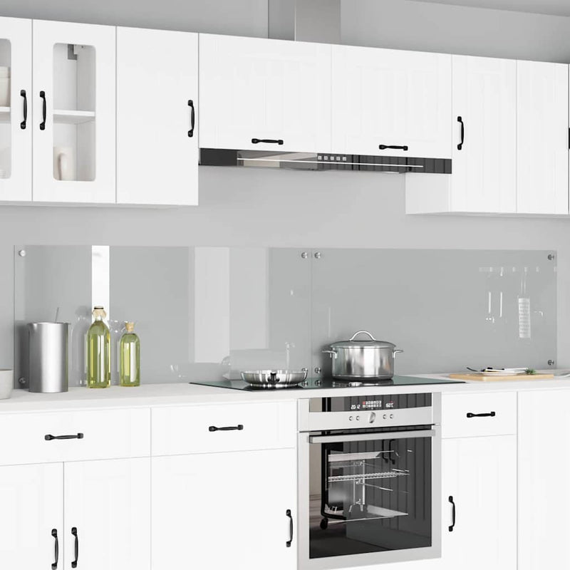 Load image into Gallery viewer, Vidaxl keuken spatscherm 2 pcs doorzichtig 120 x 50 cm gehard glas

