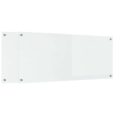 Vidaxl keuken spatscherm 2 pcs doorzichtig 120 x 50 cm gehard glas