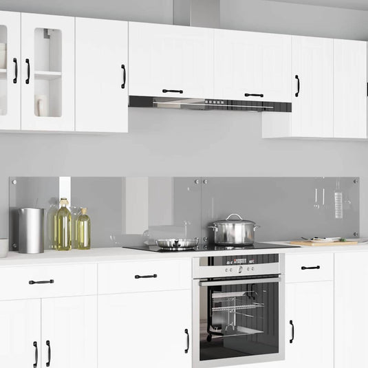 Vidaxl keuken spatscherm 2 pcs lichtgrijs 120 x 40 cm gehard glas