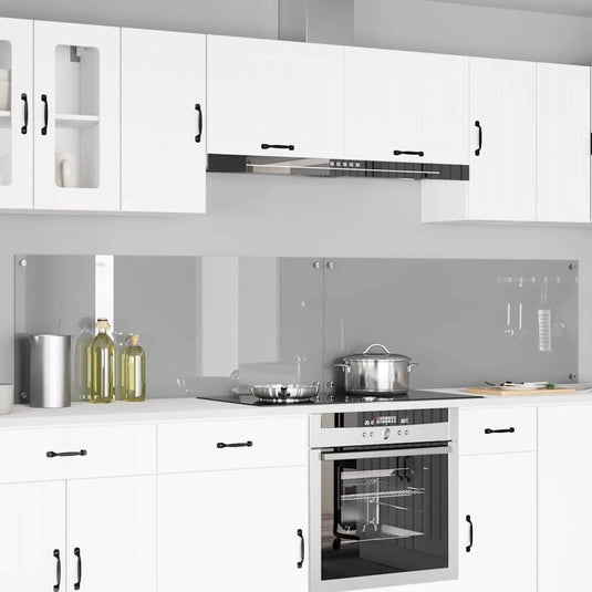 Vidaxl keuken spatscherm 2 pcs lichtgrijs 120 x 50 cm gehard glas