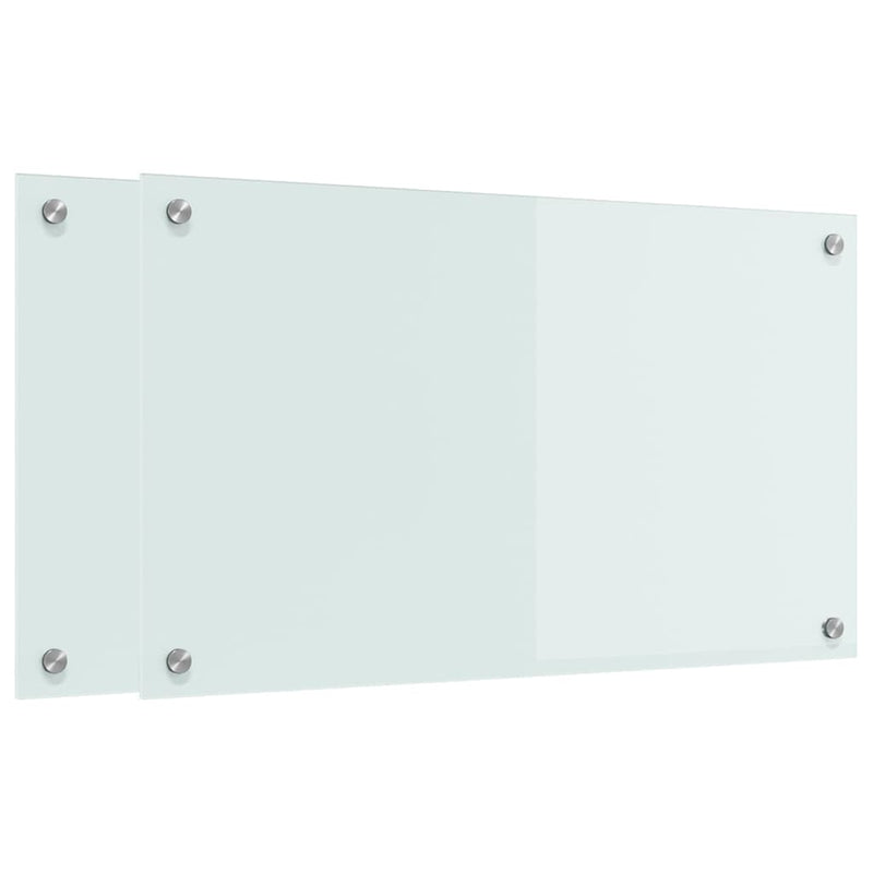 Load image into Gallery viewer, Vidaxl keuken achterwand 2 pcs wit 70 x 40 cm gehard glas
