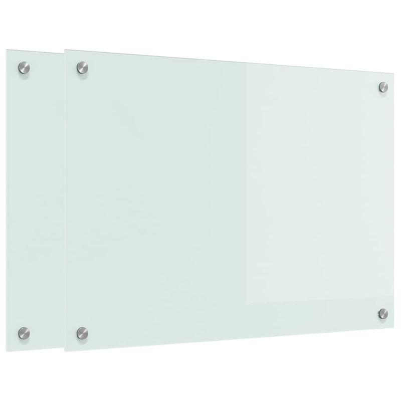 Load image into Gallery viewer, Vidaxl keuken achterwand 2 pcs wit 70 x 50 cm gehard glas
