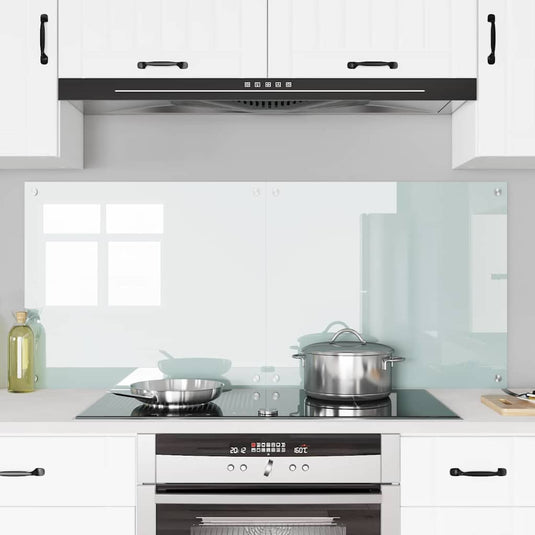 Vidaxl keuken achterwand 2 pcs wit 70 x 60 cm gehard glas