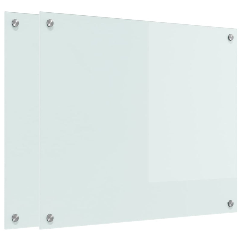 Load image into Gallery viewer, Vidaxl keuken achterwand 2 pcs wit 70 x 60 cm gehard glas
