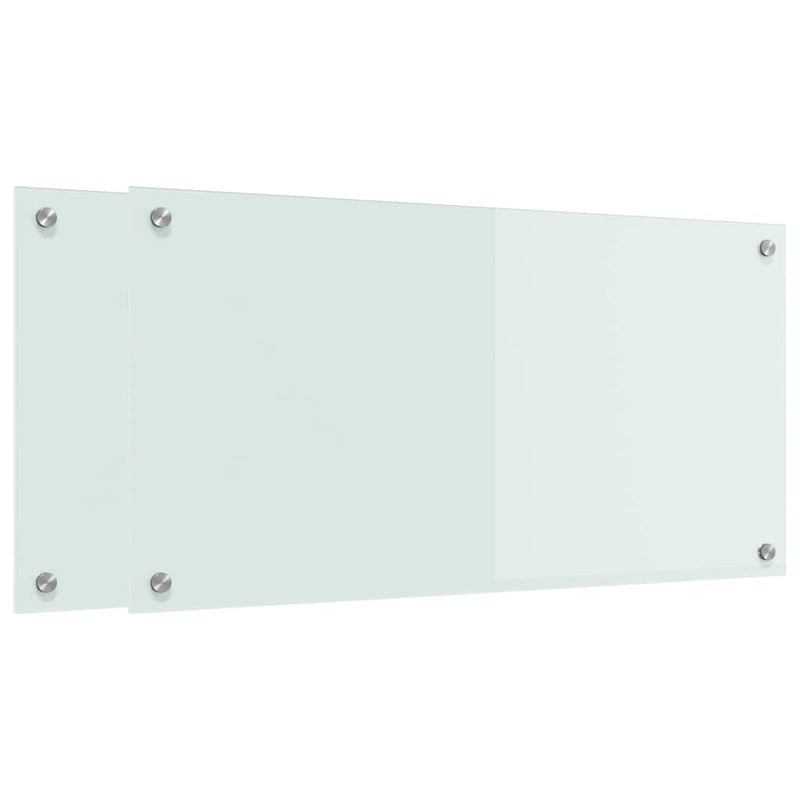 Load image into Gallery viewer, Vidaxl keuken achterwand 2 pcs wit 80 x 40 cm gehard glas
