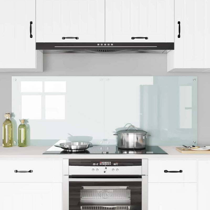 Load image into Gallery viewer, Vidaxl keuken achterwand 2 pcs wit 80 x 60 cm gehard glas
