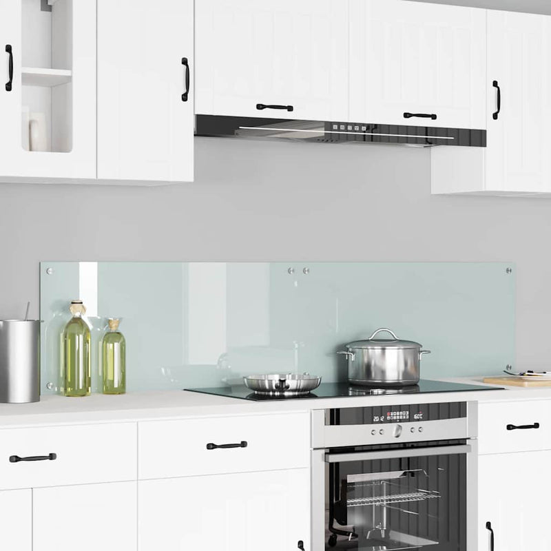 Load image into Gallery viewer, Vidaxl keuken achterwand 2 pcs wit 90 x 40 cm gehard glas
