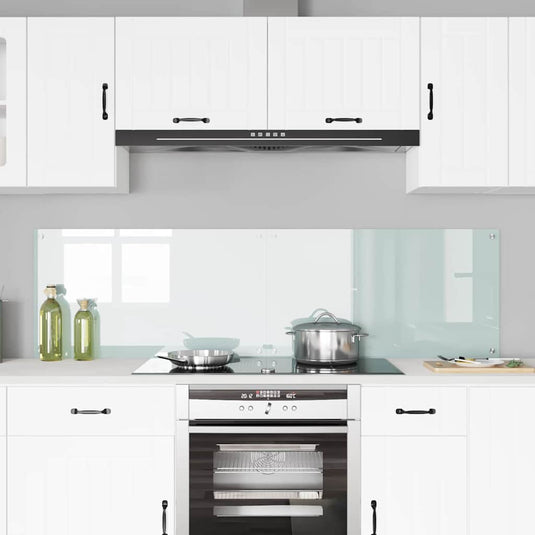 Vidaxl keukenachterwand 2 st wit 90 x 50 cm gehard glas