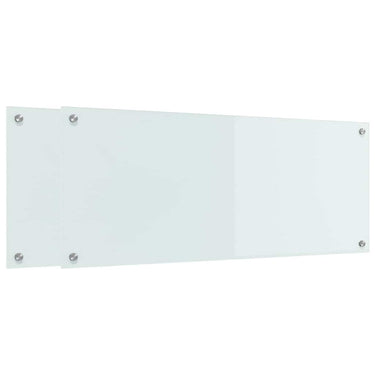 Vidaxl keuken achterwand 2 pcs wit 100 x 40 cm gehard glas