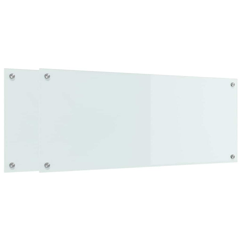 Load image into Gallery viewer, Vidaxl keuken achterwand 2 pcs wit 100 x 40 cm gehard glas
