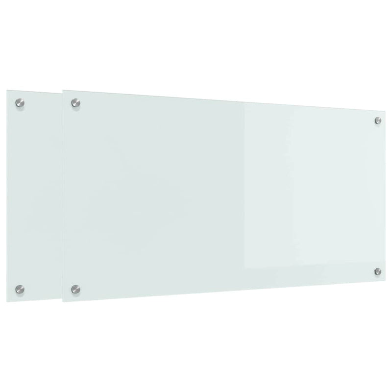 Load image into Gallery viewer, Vidaxl keuken achterwand 2 pcs wit 100 x 50 cm gehard glas

