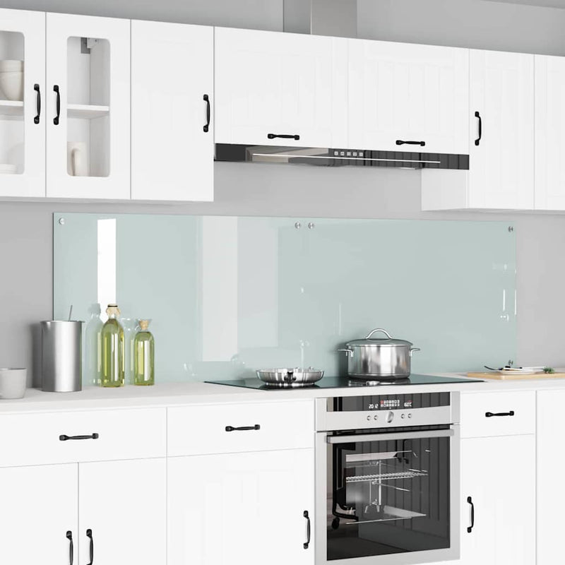 Load image into Gallery viewer, Vidaxl keuken achterwand 2 pcs wit 100 x 60 cm gehard glas
