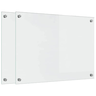 Vidaxl keuken achterwand 2 pcs doorzichtig 70 x 50 cm gehard glas
