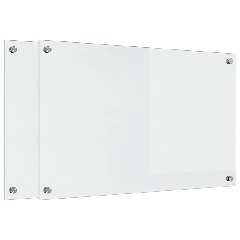Load image into Gallery viewer, Vidaxl keuken achterwand 2 pcs doorzichtig 80 x 50 cm gehard glas
