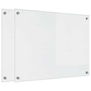 Vidaxl keuken achterwand 2 pcs doorzichtig 80 x 60 cm gehard glas