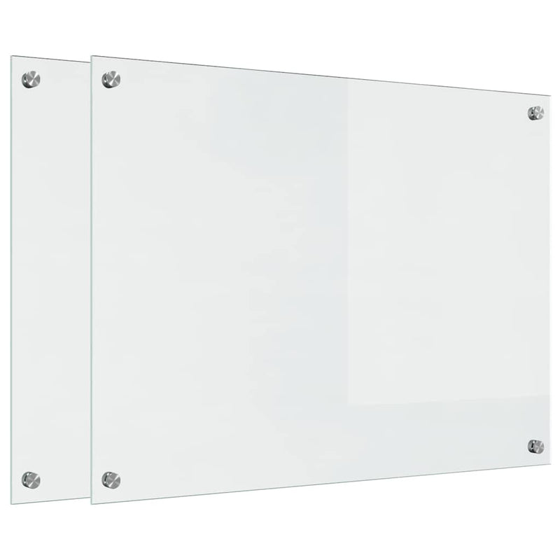 Load image into Gallery viewer, Vidaxl keuken achterwand 2 pcs doorzichtig 80 x 60 cm gehard glas
