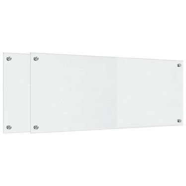 Vidaxl keuken achterwand 2 pcs doorzichtig 100 x 40 cm gehard glas