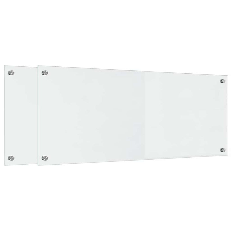 Load image into Gallery viewer, Vidaxl keuken achterwand 2 pcs doorzichtig 100 x 40 cm gehard glas
