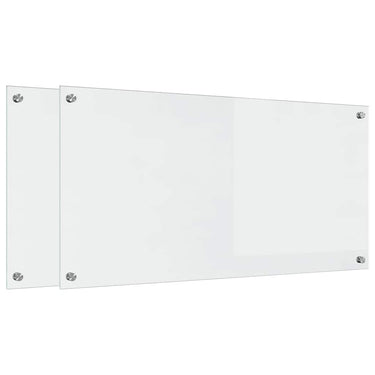 Vidaxl keuken achterwand 2 pcs doorzichtig 100 x 50 cm gehard glas