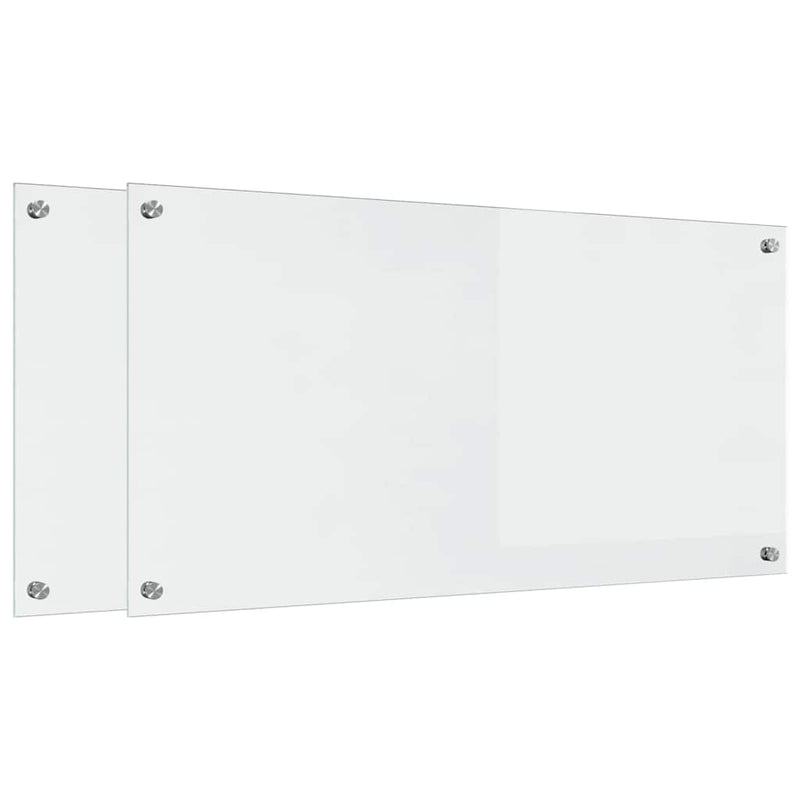 Load image into Gallery viewer, Vidaxl keuken achterwand 2 pcs doorzichtig 100 x 50 cm gehard glas
