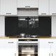 Vidaxl keuken achterwand 2 pcs zwart 70 x 60 cm gehard glas