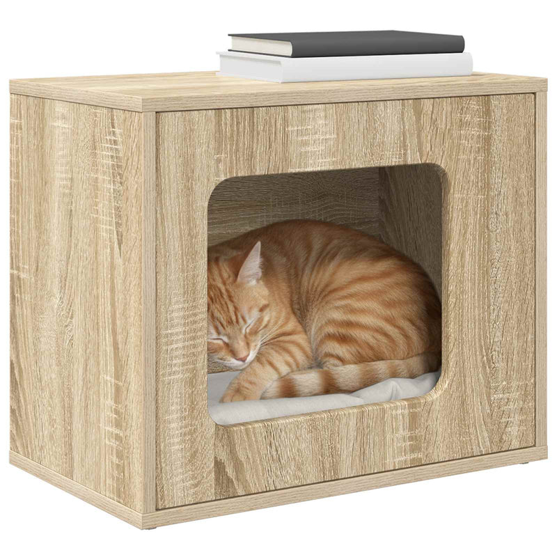 Load image into Gallery viewer, Vidaxl kattenhuis sonoma 51 x 30 x 42,5 cm bewerkt hout
