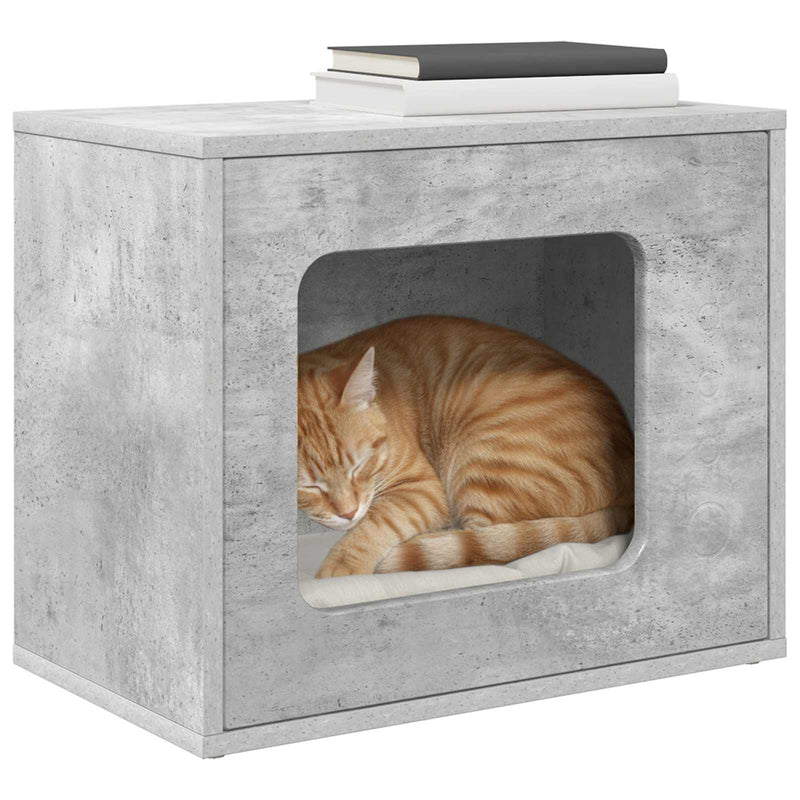 Load image into Gallery viewer, Vidaxl kattenhuis beton 51 x 30 x 42,5 cm bewerkt hout
