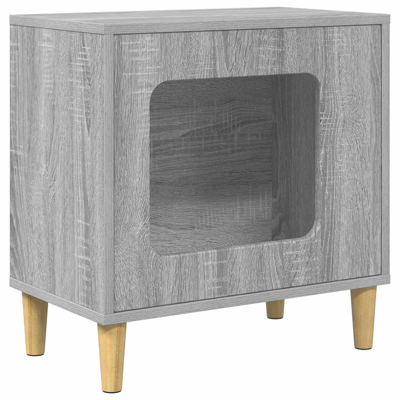 Load image into Gallery viewer, Vidaxl kattenhuis grijs sonoma 51 x 30 x 52 cm bewerkt hout
