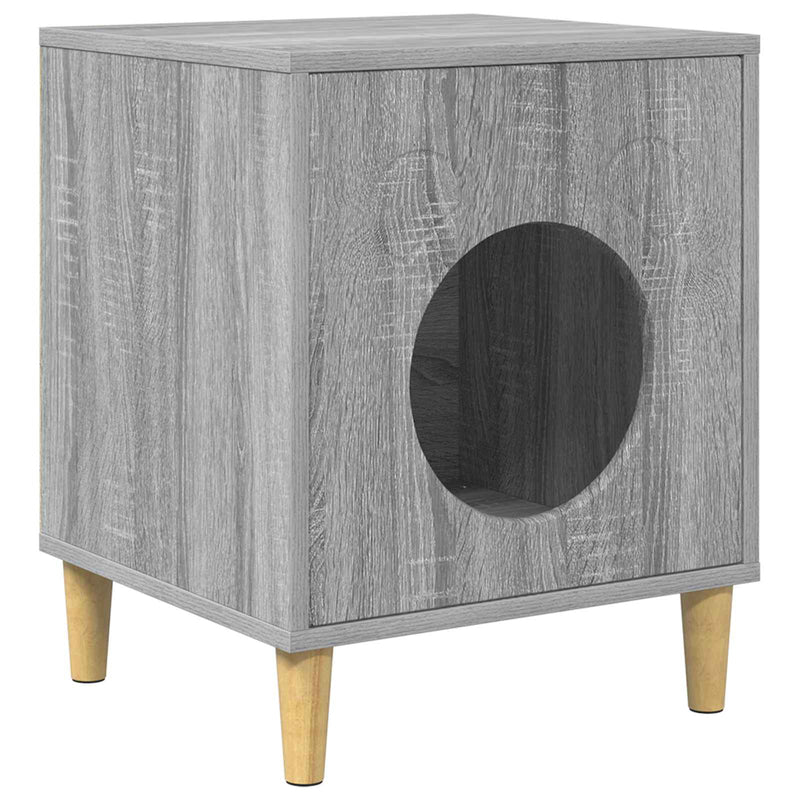 Load image into Gallery viewer, Vidaxl kattenhuis grijs sonoma 42,5 x 40 x 53 cm bewerkt hout
