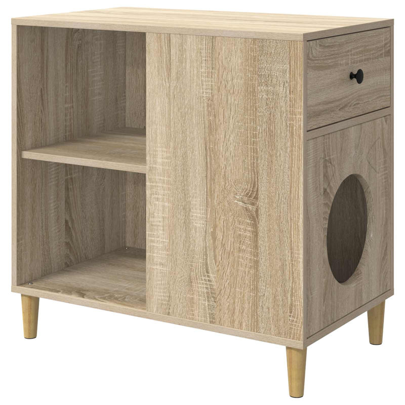 Load image into Gallery viewer, Vidaxl kattenhuis sonoma 72 x 42,5 x 70 cm bewerkt hout
