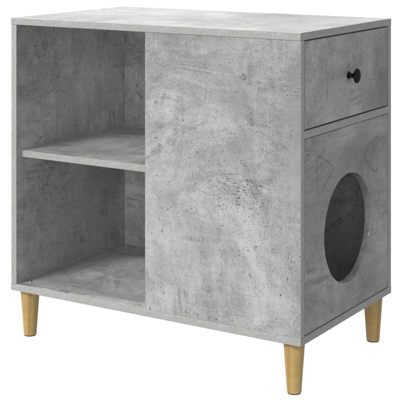 Load image into Gallery viewer, Vidaxl kattenhuis beton 72 x 42,5 x 70 cm bewerkt hout
