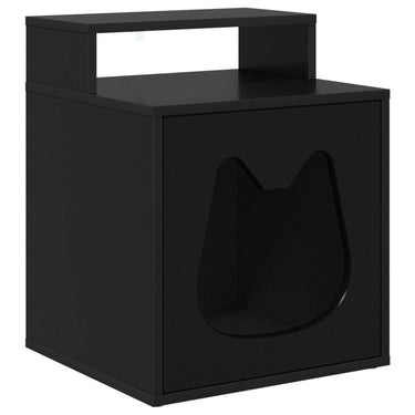 Vidaxl kattenhuis zwart 42,5 x 40 x 53,5 cm bewerkt hout