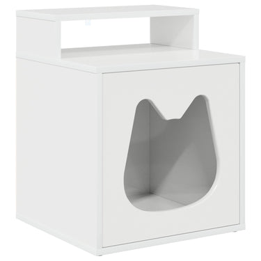 Vidaxl kattenhuis glanzend wit 42,5 x 40 x 53,5 cm bewerkt hout