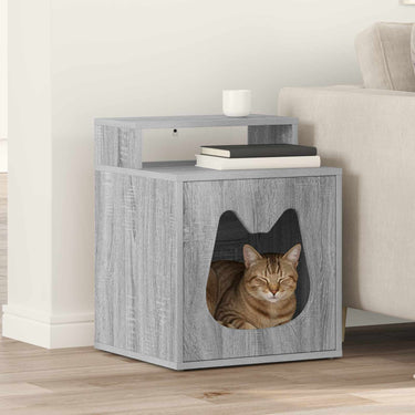 Vidaxl kattenhuis grijs sonoma 42,5 x 40 x 53,5 cm bewerkt hout