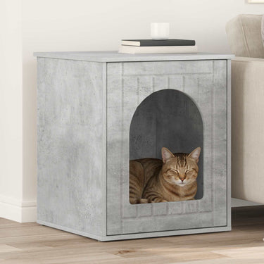 Vidaxl kattenhuis beton 53 x 52 x 62 cm bewerkt hout