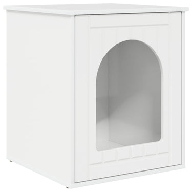Vidaxl kattenhuis glanzend wit 53 x 52 x 62 cm bewerkt hout
