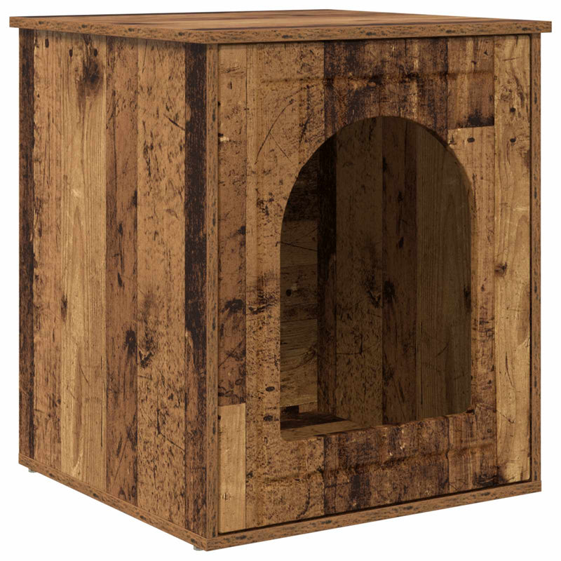 Load image into Gallery viewer, Vidaxl kattenhuis oudhout 53 x 52 x 62 cm bewerkt hout
