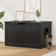 Vidaxl kattenhuis zwart 85 x 55 x 50,5 cm bewerkt hout