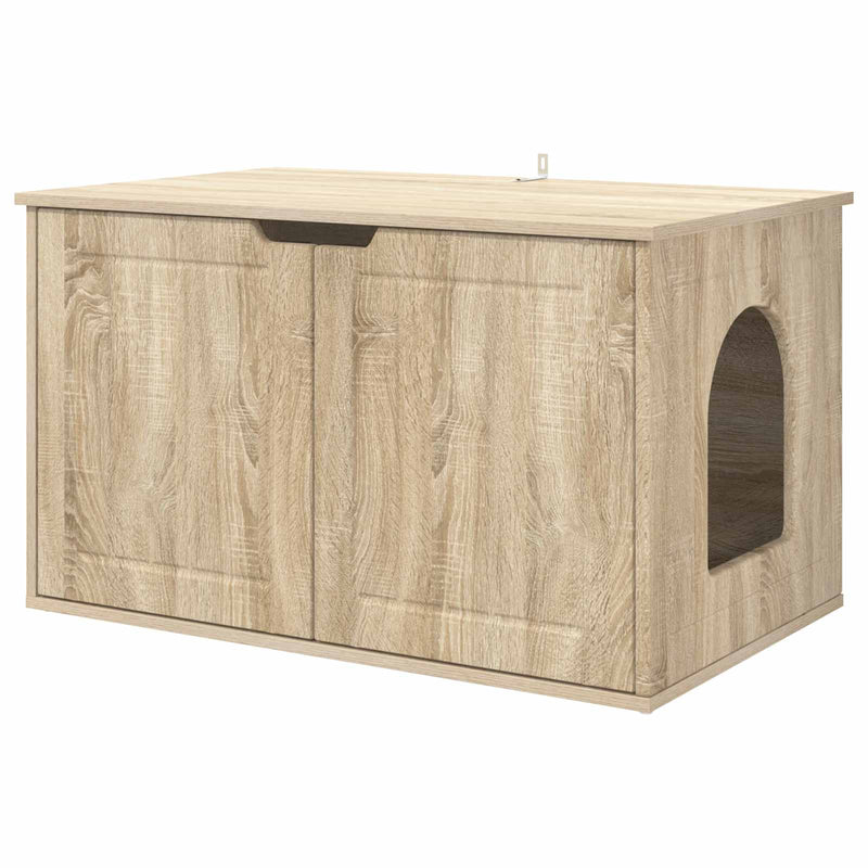 Load image into Gallery viewer, Vidaxl kattenhuis sonoma 85 x 55 x 50,5 cm bewerkt hout
