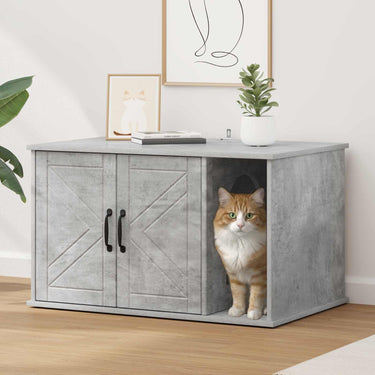 Vidaxl kattenhuis beton 85 x 55 x 50 cm bewerkt hout