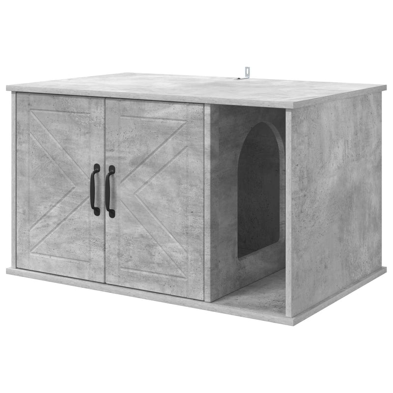 Load image into Gallery viewer, Vidaxl kattenhuis beton 85 x 55 x 50 cm bewerkt hout

