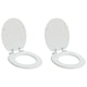 Vidaxl zachte sluit toiletbril 2 pcs wit 44 x 38 cm mdf-plaat