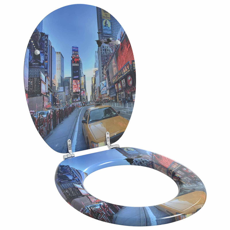 Load image into Gallery viewer, Vidaxl zachte sluit toiletbril 2 pcs grijs 44 x 38 cm mdf-plaat
