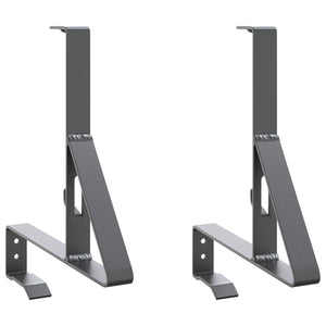 Vidaxl sneeuwbeveiligingsteun 2 pcs antraciet 29,5 x 3 x 34,5 cm staal
