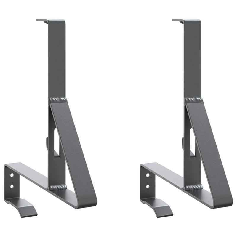 Load image into Gallery viewer, Vidaxl sneeuwbeveiligingsteun 2 pcs antraciet 29,5 x 3 x 34,5 cm staal
