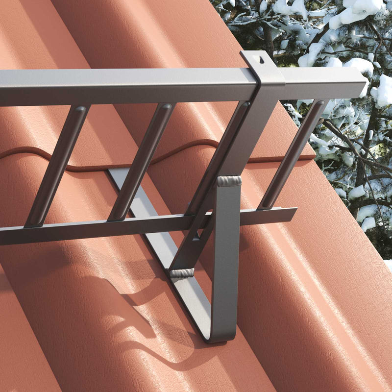 Load image into Gallery viewer, Vidaxl sneeuwbeveiligingsteun 6 pcs antraciet 29,5 x 3 x 34,5 cm staal
