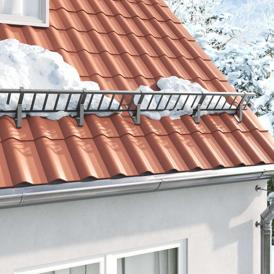 Vidaxl sneeuwbeveiligingsteun 12 pcs antraciet 29,5 x 3 x 34,5 cm