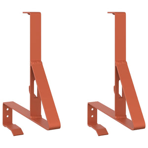 Vidaxl sneeuwbeveiligingsteun 2 pcs rood 29,5 x 3 x 34,5 cm staal